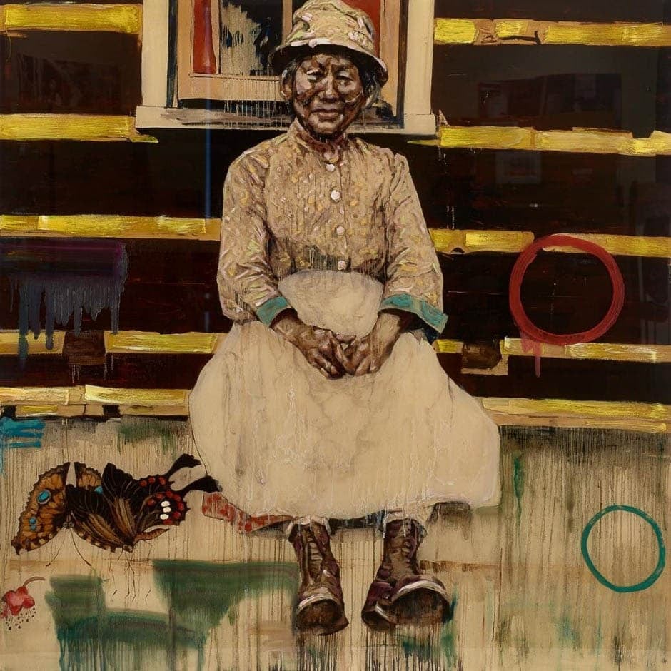 Liu Yong 油彩画 チベット　伝統的な衣装の人物と馬 liu5.jpg?fit=1200,791&ssl=1&w=640